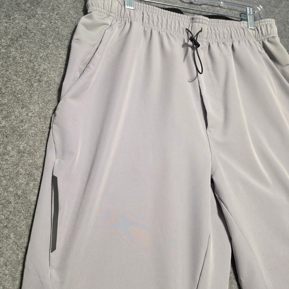 Reebok Mens Gray Athletic Training Pants Size Large RDM251PA31 Drawstring Bungee - Picture 4 of 9